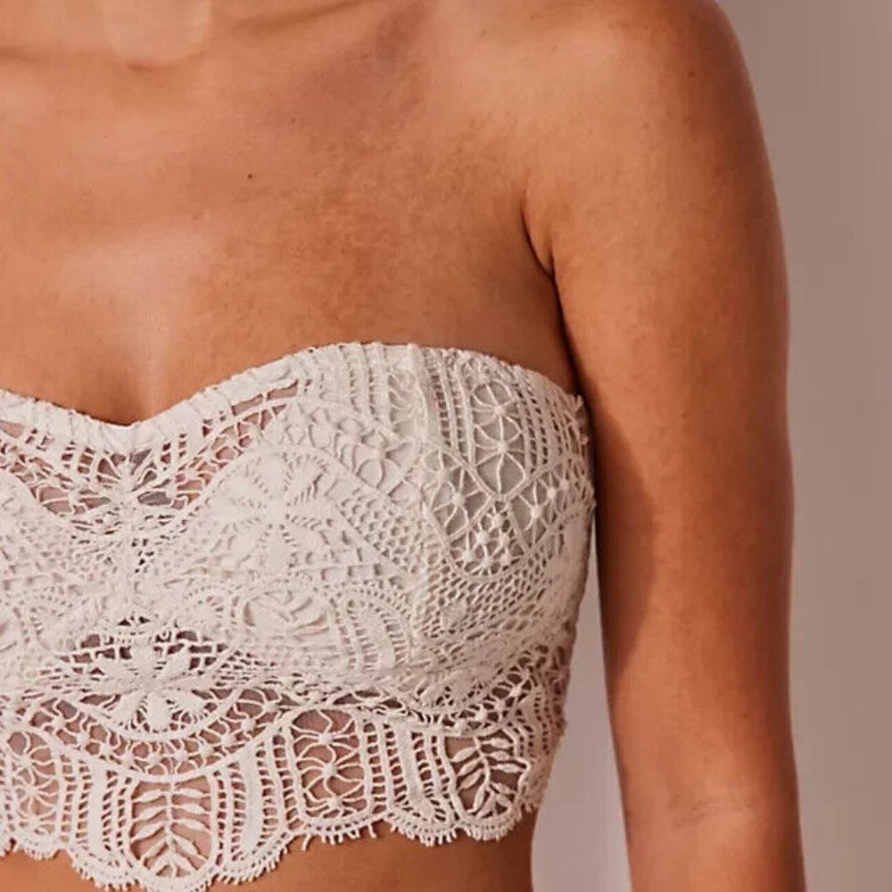 Free People Fp One Lumi Bandeau Ivory Strapless Top XS NWD - Picture 3 of 8